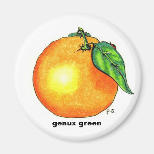 Íman Laranja, verde do geaux