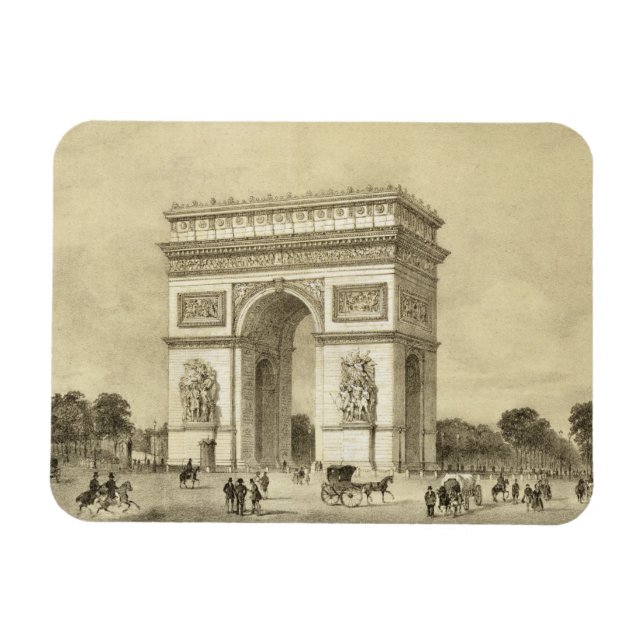Íman L'Arc de Triomphe, Paris, gravada por Auguste Bry (Horizontal)