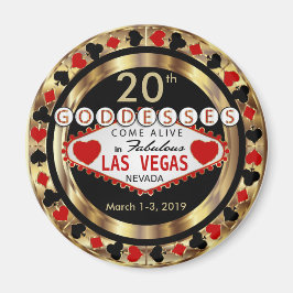 Íman Las Vegas Goddese Poker Chip Design