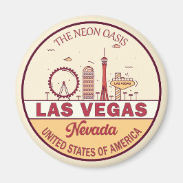 Íman Las Vegas Nevada City Skyline Emblem