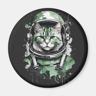 Íman Lash de Gato do Astronauta Verde
