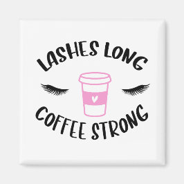 Íman Lashes Café Longo Forte Rosa Engraçado