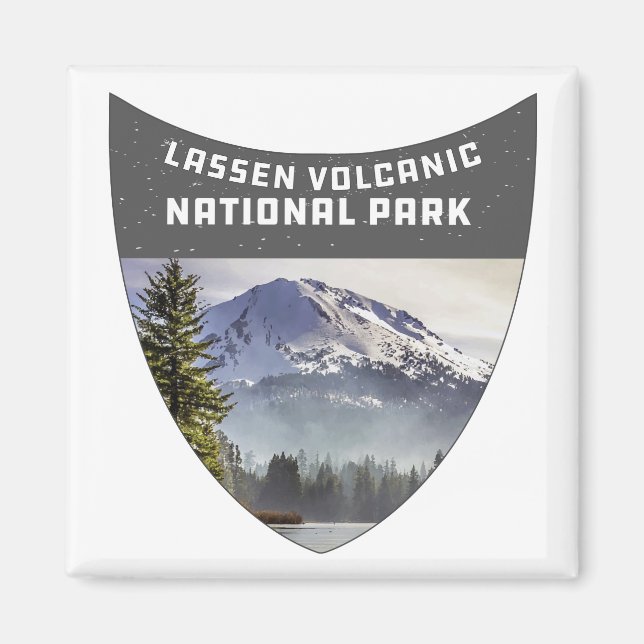 Íman Lassen Volcanen National Park Souvenir California (Frente)