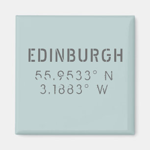 Íman Latitude e Longitude de Edimburgo