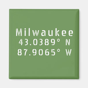 Íman Latitude e Longitude de Milwaukee
