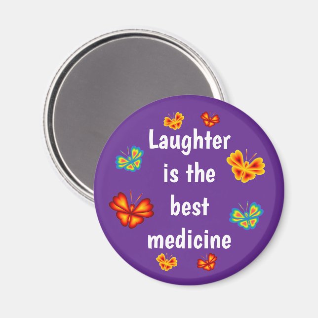Íman Laughter is the best medicine magnet 251123 (Front/Back)