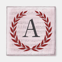 Laurel Wreath Sheet Music Monograma Inicial A