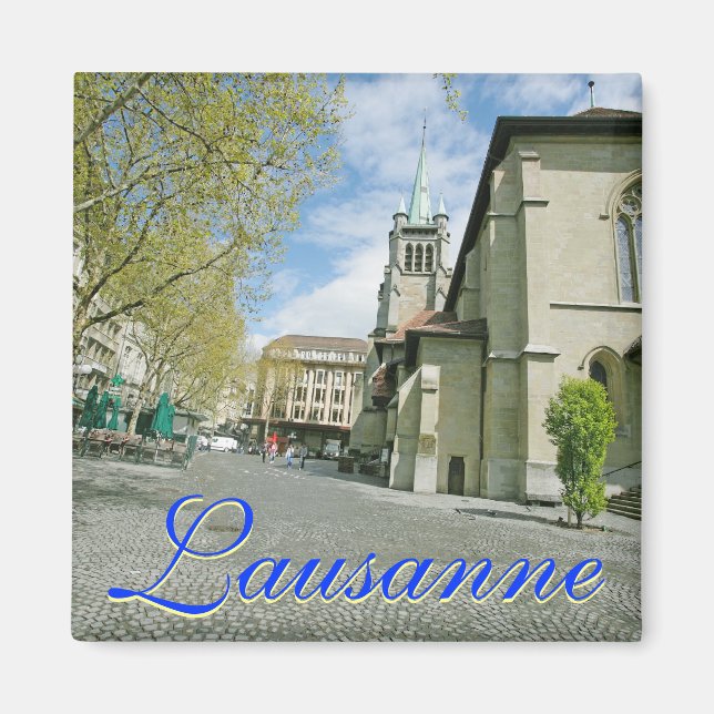 Íman Lausanne, Suiça Square Magnet (Frente)