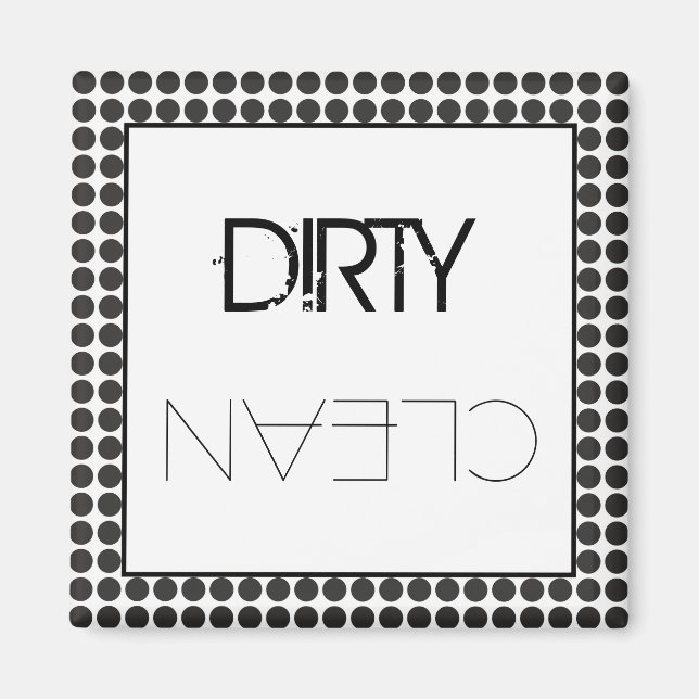 Íman Lava-louça com pontos pretos (Frente)