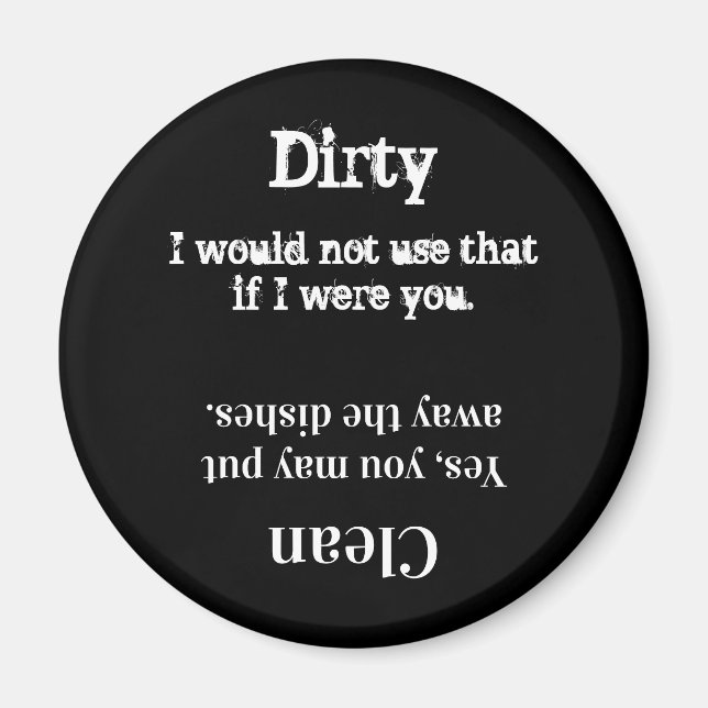 Íman Lava-louça limpa ou suja (Frente)