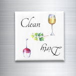 Íman Lava-louça limpa suja Vinho-da-granja<br><div class="desc">Este design foi criado através da arte digital. Pode ser personalizado na área fornecer ou personalizar escolhendo o clique para personalizar mais opções e alterando o nome, as iniciais ou as palavras. Você também pode alterar a cor e o estilo do texto ou excluir o texto de um design de...</div>