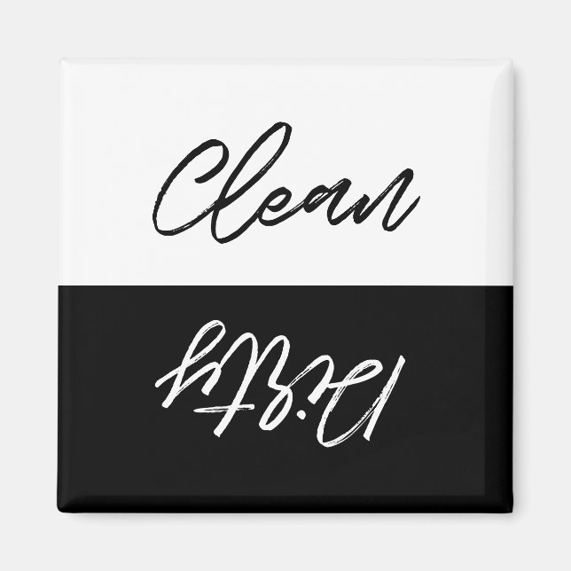 Íman Lava-louça moderna limpa ou suja (Frente)