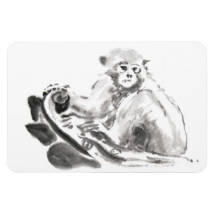 Íman Lava Original Pintura Macaco Ano Zodiano