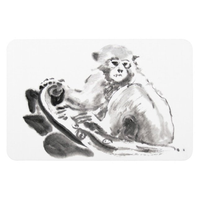 Íman Lava Original Pintura Macaco Ano Zodiano (Horizontal)