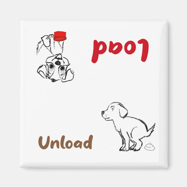 Íman Lavadora de louça de carga e descarga (Frente)