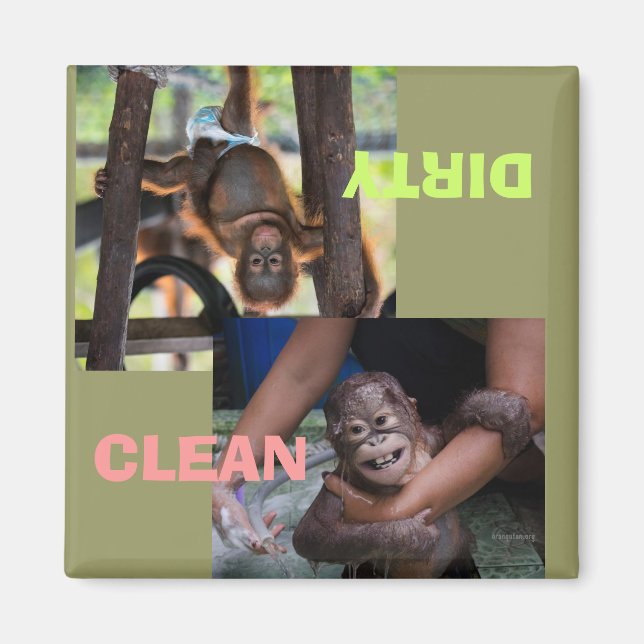 Íman Lavadora de louça limpa ou suja (Frente)