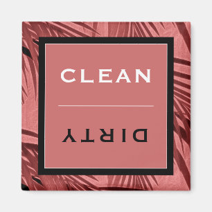 Íman Lavadora de louça limpa/suja  Folhas de palmeiras