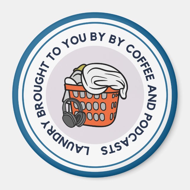 Íman Lavagem de Podcasts com Magnet Blue (Frente)