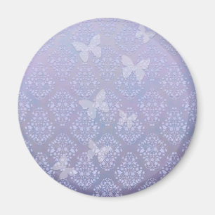 Íman Lavanda Borboletas Azul Pálido Damasco
