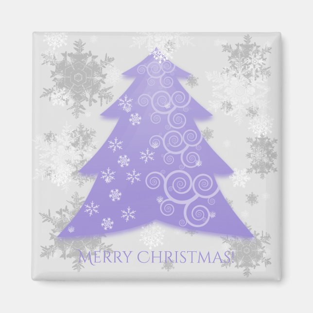 Íman Lavanda de Árvore de Natal Festiva (Frente)