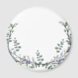 Íman Lavanda e Eucalyptus<br><div class="desc">Um design elegante e vintage com eucalipto e lavanda pintado em cor d'água romântica.</div>