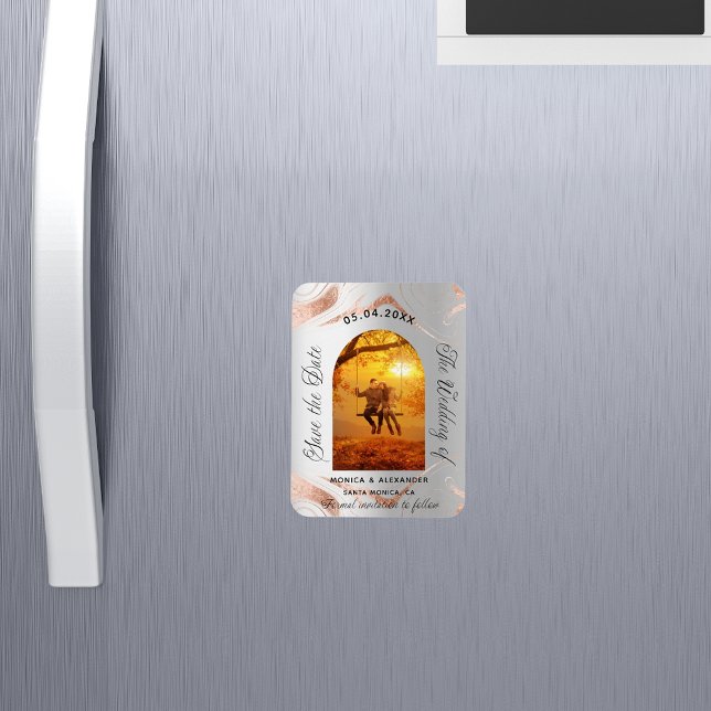 Íman Lavanda eucalipto foto casamento salvar data (Criador carregado)