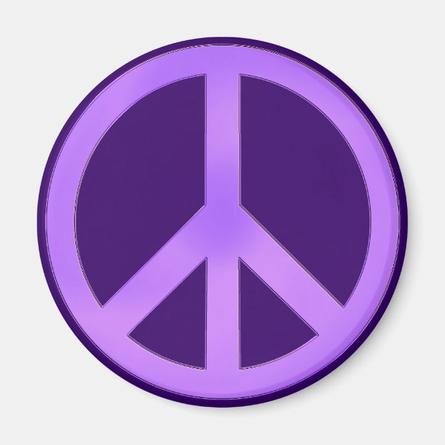 Íman Lavanda no Símbolo da Paz Roxo Escuro (Frente)