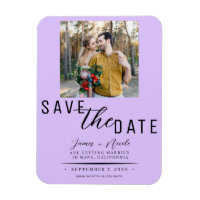 Lavanda Pastel Salve a data Foto Casamento
