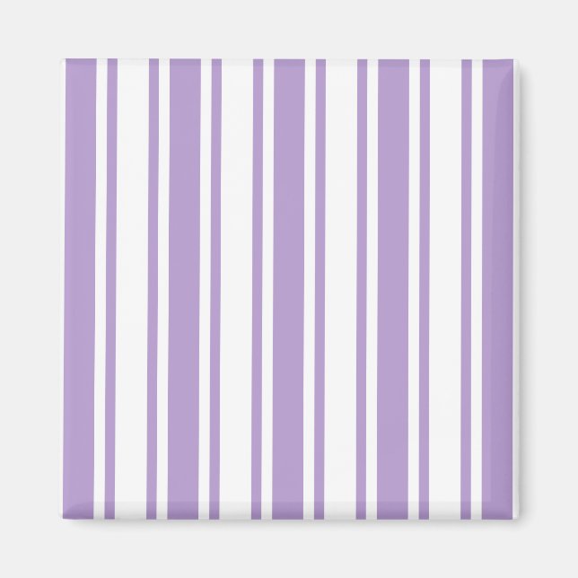 Íman Lavanda, púrpura e tiras de doces brancos (Frente)