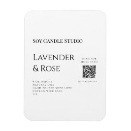 Íman Lavanda soy candela com rosa adicione q r código t