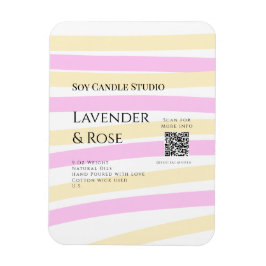Íman Lavanda soy candela com rosa adicione q r código t