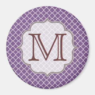 Íman Lavanda Triterfoil Monograma Magnético Inicial