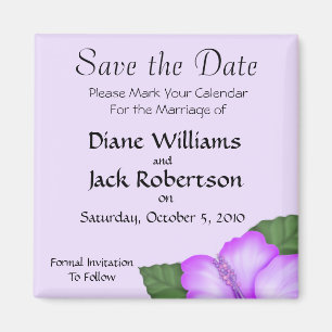Íman Lavanda Wedding Save the Date Magnet