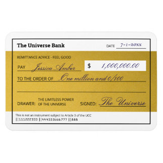 Íman Law of Attraction Elegant Gold Abundance Check