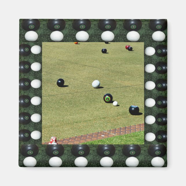 Íman Lawn Bowls Traga-O, Frame Magnet (Frente)