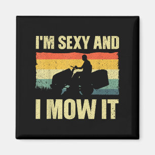 Íman Lawn Mower Novelelty Para Homens Mulheres Crianças