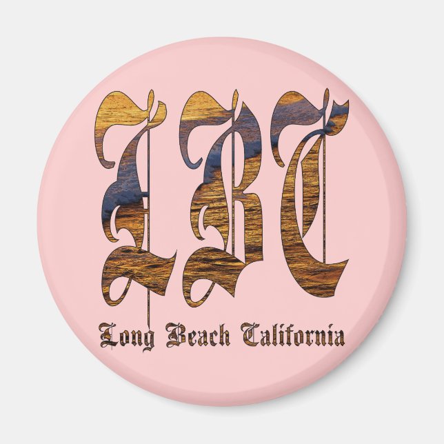 Íman LBC - Long Beach California - Ocean (Frente)