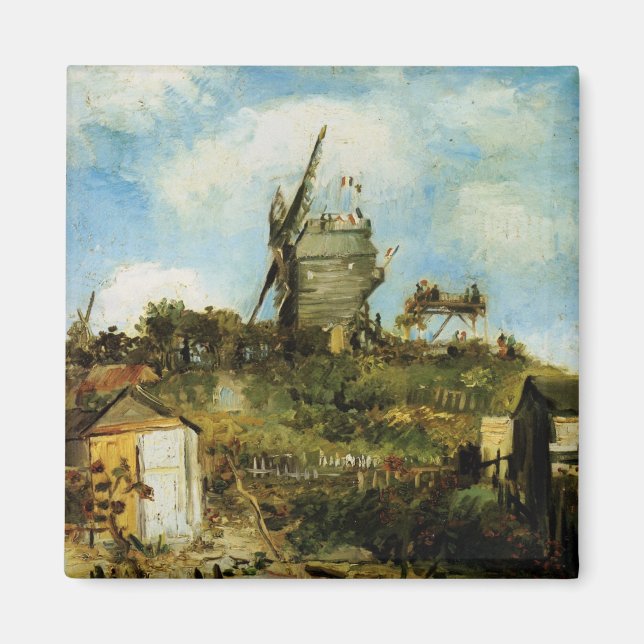 Íman Le Moulin de la Galette por Vincent van Gogh (Frente)