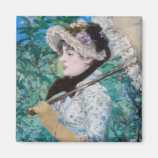 Íman Le Printemps Manet Impressionist Fine Art Painting (Frente)