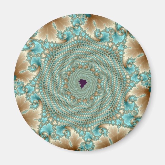 Íman Leafy Whorls Fractal (Frente)