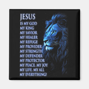 Íman Leão Cristão Jesus É Meu Rei, Deus, Senhor, E Sa