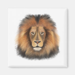 Íman Leão de aquarela Leo king safari animal junselle c