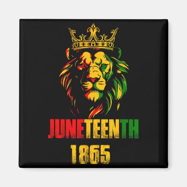 Íman Leão juneteenth legal 1865 liberdade africano junh (Frente)