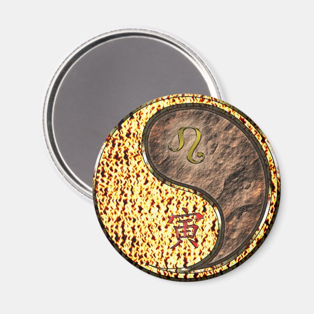 Íman Leão & Tigre da Terra (Front/Back)
