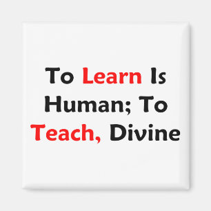 Íman Learn é humano; Para ensinar, divino