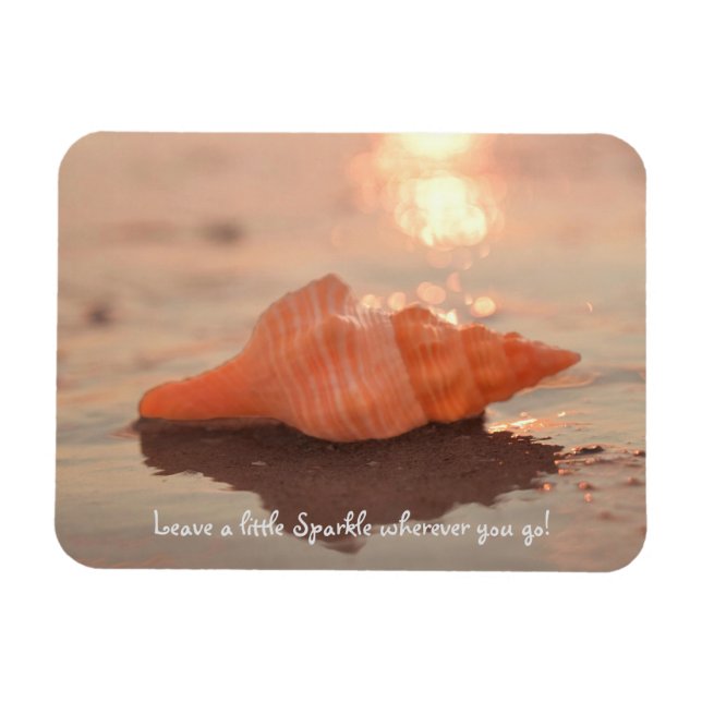 Íman Leave a little Sparkle Horse conch Shell card (Horizontal)