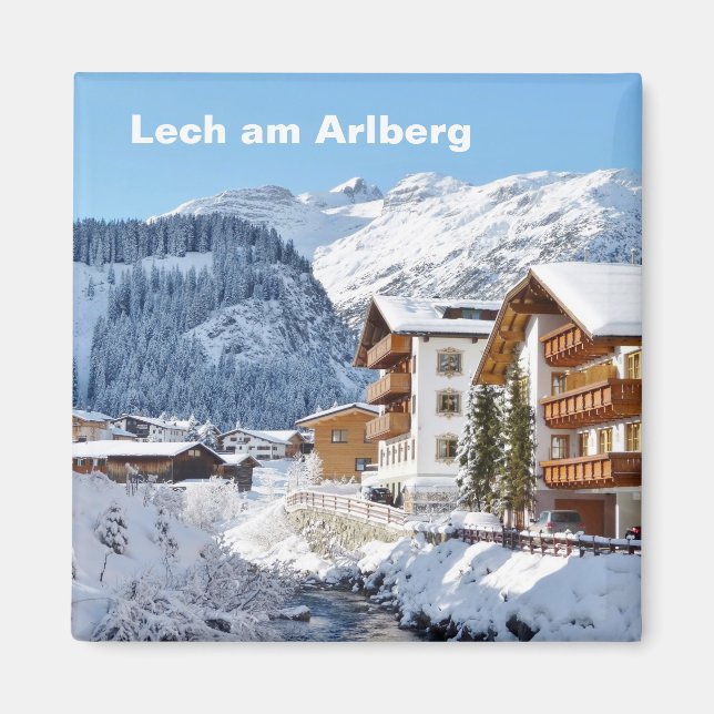 Íman Lech am Arlberg - Áustria - Magnet de Souvenir (Frente)