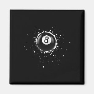 Íman Legal 8 bolas Oito Billiards Piscinas Splatter Ei