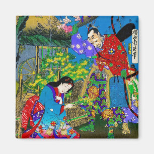 Íman Legal arte geisha jardim do Japão