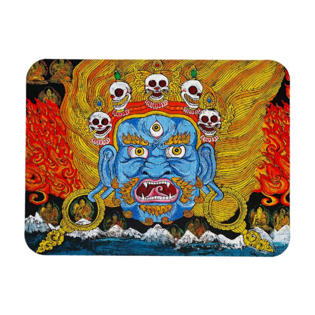Íman Legal arte oriental tibetana thangka demon (Horizontal)